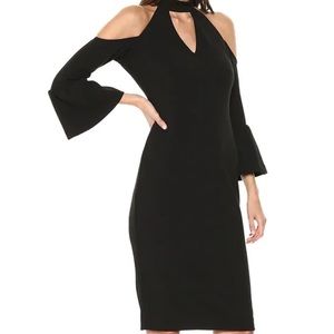 Rachel Roy Cold Shoulder Black Dress